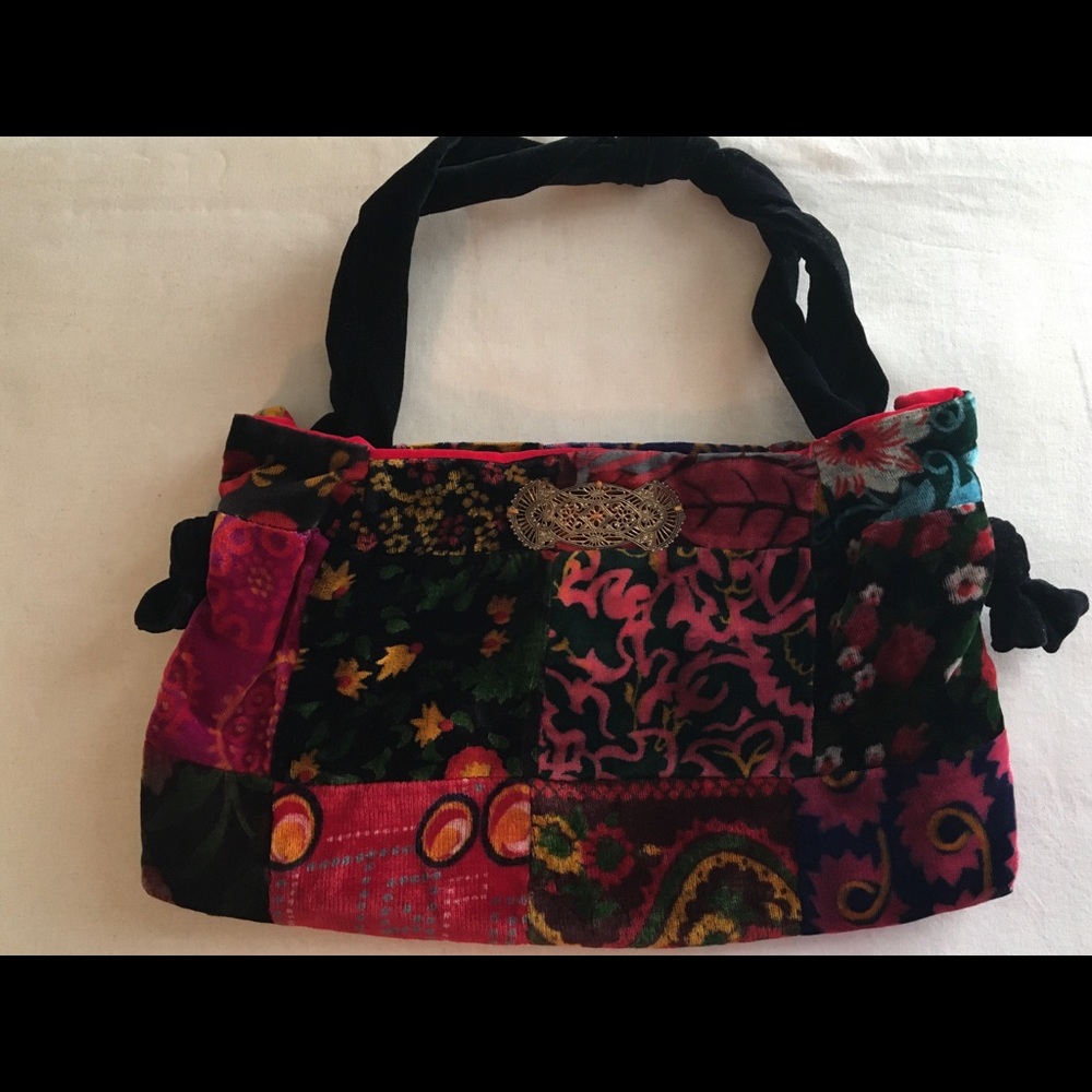 Velvet handbag
